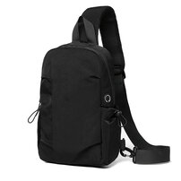 Whatna ワンショルダーメンズ レディース ボディ斜め掛けバッグ 肩掛け 手提げバック ダブルファスナー 左右付け替え可能 軽くて持 防水性が高い