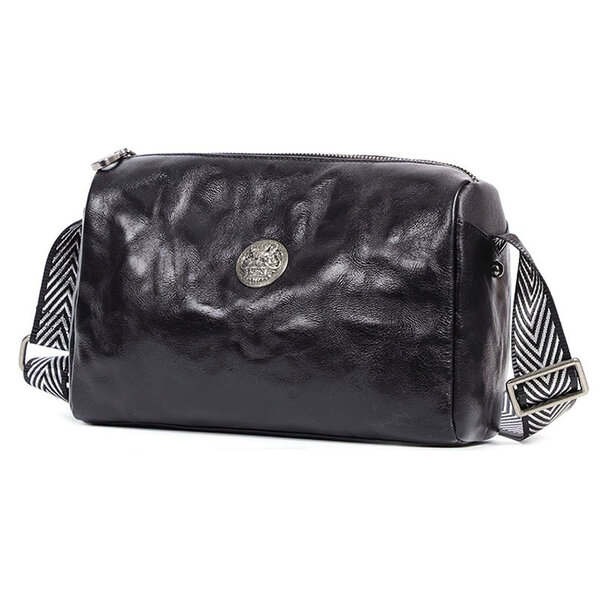 Whatna アンティーク風合い鞣し天 然 牛革 ワンショルダー メンズ ボディ斜め掛け 胸バッグ クラッチ 肩掛け 手提げバッグ ipad 9.7収納可 結婚式 ビジネス フォーマル 冠婚葬祭 N3111元の画像