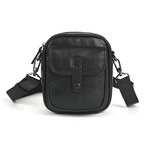 Whatna アンティーク風合い鞣し天 然 牛 革 斜めがけボディバッグ メンズ ワンショルダー胸バッグ 厚手レザー肩掛け 通勤 通学 自転車 かばん男性用 13813