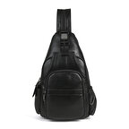 Whatna アンティーク風合い鞣し天 然 牛革 ボディバッグ メンズ 3way ショルダーバッグ リュック 7ポケット 多機能 A4対応 iPad 13インチ収納可 通勤 通学 旅行 ビジネス カジュアル おしゃれ 鞄 プレゼント ギフト