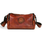 Whatna アンティーク風合い鞣し天 然 牛革 ショルダーバッグ メンズ 斜め掛けボディ胸バッグipad 9.7収納可 肩掛け 通勤 通学 ビジネスバッグ 小さめメッセンジャーバッグ自転車 かばん男性用 2045