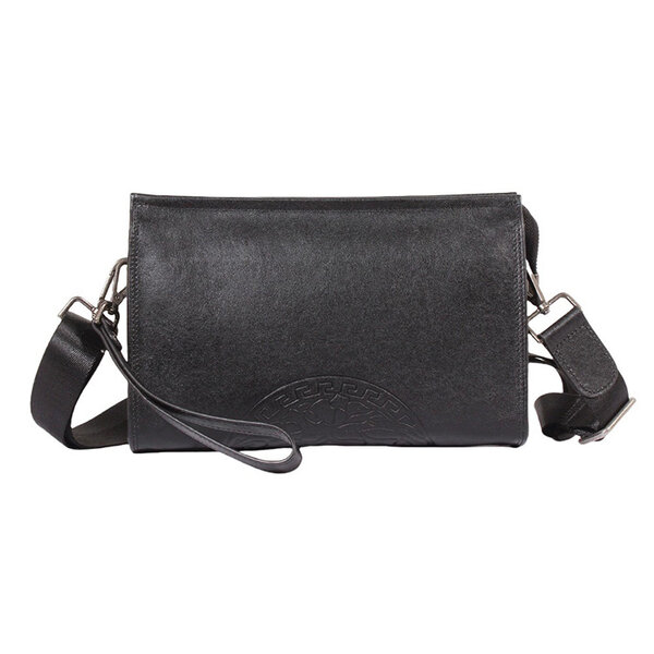 Whatna アンティーク風合い鞣し 牛 革ワンショルダーバッグ メンズ 3way クラッチ 肩掛け ボディ斜め掛け胸バッグ 小さい 結婚式 バッグ ビジネス フォーマル 冠婚葬祭 紳士用 男性用 1302元の画像