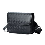 Whatna アンティーク風合い鞣し天 然 牛革 ショルダーバッグ メンズ 斜め掛けボディ胸バッグIpad9.7収納可 メインの開口部はマグネット式 肩掛け 通勤 通学 ビジネスバッグ 小さめメッセンジャーバッグ自転車 かばん男性用 ブラック7083