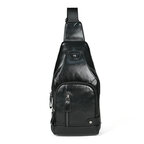 Whatnaアンティーク風合い鞣し天 然牛 革 斜めがけ ボディバッグ ワンショルダー メンズ 本革 厚手 レザーWX8688