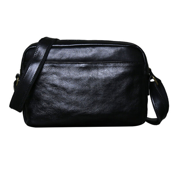 Whatna アンティーク風合い鞣し天 然 牛革 ショルダーバッグ メンズ 斜め掛けボディ胸バッグA4サイズ ipad 10.5収納可 肩掛け 通勤 通学 ビジネスバッグ 小さめメッセンジャーバッグ自転車 かばん男性用 2051元の画像