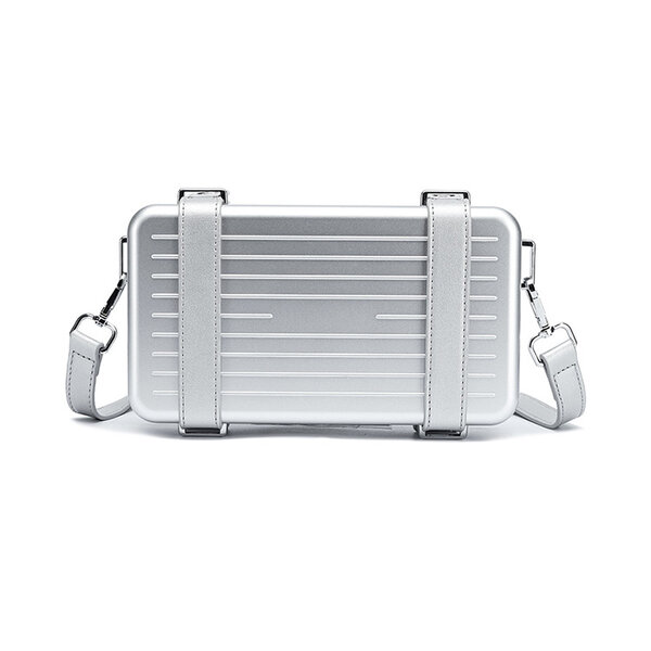 Whatna 3WAY ミニショルダーバッグ メンズ レディース クラッチバッグ 斜め掛け 肩掛け 胸掛け 3室仕切 取り外し可能ストラップ ABS+PC素材 iPad mini対応 軽量 防水 コンパクト 通勤 通学 ビジネス 冠婚葬祭 おしゃれ 男女兼用 ギフト元の画像