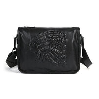 Whatna アンティーク風合い鞣し天 然 牛革 ショルダーバッグ メンズ 斜め掛けボディ胸バッグ A4サイズ収納可 肩掛け ビジネス 通勤 通学 大さめ メッセンジャーバッグ自転車 かばん男性用13817