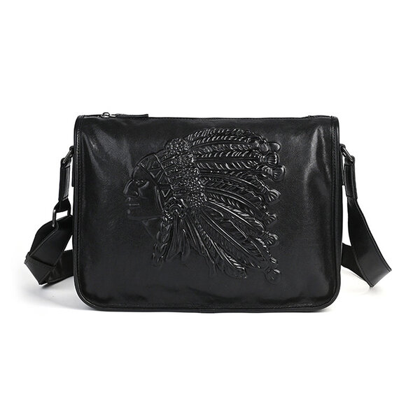 Whatna アンティーク風合い鞣し天 然 牛革 ショルダーバッグ メンズ 斜め掛けボディ胸バッグ A4サイズ収納可 肩掛け ビジネス 通勤 通学 大さめ メッセンジャーバッグ自転車 かばん男性用13817元の画像