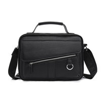 Whatna ボディバッグ メンズ 3way ショルダーバッグ クラッチ 手持ち 斜め掛け 肩掛け A4対応 iPad 10.5インチ収納可 PUレザー 合成皮革 軽量 薄型 通勤 通学 旅行 ビジネス カジュアル 鞄