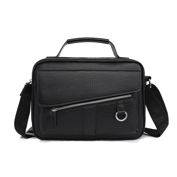 Whatna ボディバッグ メンズ 3way ショルダーバッグ クラッチ 手持ち 斜め掛け 肩掛け A4対応 iPad 10.5インチ収納可 PUレザー 合成皮革 軽量 薄型 通勤 通学 旅行 ビジネス カジュアル 鞄元の画像