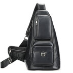 Whatna アンティーク風合い鞣し天 然牛 革 斜めがけ ボディバッグ ワンショルダーメンズ 本革 厚手 レザー 9176