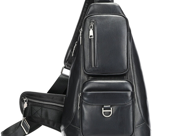 Whatna アンティーク風合い鞣し天 然牛 革 斜めがけ ボディバッグ ワン