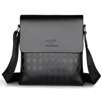 Whatna ワンショルダーバッグ メンズ胸バッグ 斜め掛け 肩掛け PUレザー iPad 9.7収納可 コンパクト 軽量 ビジネス 通勤 旅行 登山 出張用