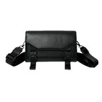 Whatna ボディバッグ メンズ 3way ショルダーバッグ クラッチバッグ 手持ち 斜め掛け 肩掛け 取り外し可能ストラップ iPad mini収納可 PUレザー 軽量 コンパクト 通勤 通学 旅行 ビジネス カジュアル おしゃれ 鞄