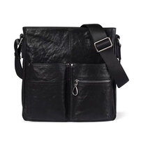 Whatnaアンティーク風合い鞣し天 然牛 革 斜めがけ ボディバッグ ワンショルダーメンズ 本革 厚手 レザー A4サイズ1808