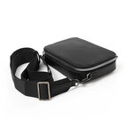 Whatna ボディバッグ メンズ ミニ 3way ショルダーバッグ クラッチ 手持ち 斜め掛け 肩掛け 取り外し可能ストラップ PUレザー コンパクト 小型 19×13cm 旅行 通勤 通学 カジュアル おしゃれ 胸掛け 鞄