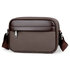 Whatna ショルダーバッグ メンズ ミニ 2way 斜め掛け 胸掛け ボディバッグ 軽量 PUレザー 合成皮革 23×15cm 小型 3色展開 ブラック／カーキ／ブラウン 通勤 通学 旅行 カジュアル 鞄 ブラウン