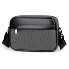 Whatna ショルダーバッグ メンズ ミニ 2way 斜め掛け 胸掛け ボディバッグ 軽量 PUレザー 合成皮革 23×15cm 小型 3色展開 ブラック／カーキ／ブラウン 通勤 通学 旅行 カジュアル 鞄