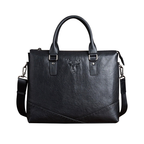 Whatnaアンティーク風合い鞣し天 然 牛革 ビジネスバッグ メンズ 3way手提げ 斜め掛け ショルダーバッグ 15インチPC収納可 A4大容量レトロ 高級感 通勤 通学 出張 仕事用 鞄 肩掛け 耐久性 おしゃれ プレゼント ギフト 13594元の画像