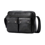 Whatnaアンティーク風合い鞣し天 然 牛革フラップ斜めがけ ワンショルダー メンズ ボディバッグ 本 革 厚手 レザー Ipad 10.5収納可6711