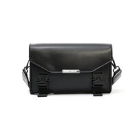 Whatna ショルダーバッグ メンズ ミニ ボディバッグ 3way クラッチ手持ち 胸掛け 横型 脱着式ストラップ バックル式 防犯 小型タブレット収納可 PUレザー 軽量 23×14cm 通勤 通学 旅行 カジュアル