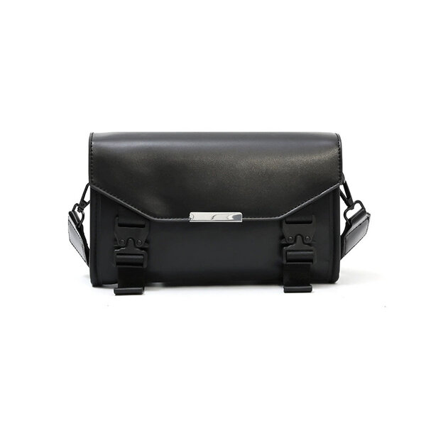 Whatna ショルダーバッグ メンズ ミニ ボディバッグ 3way クラッチ手持ち 胸掛け 横型 脱着式ストラップ バックル式 防犯 小型タブレット収納可 PUレザー 軽量 23×14cm 通勤 通学 旅行 カジュアル元の画像