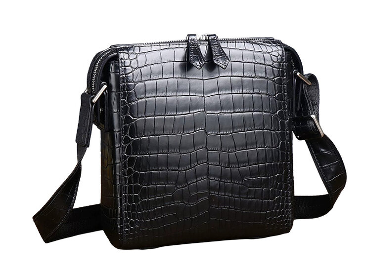 Whatna メンズ ボディバッグ 2WAY ショルダーバッグ 胸バッグ クロコ型