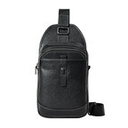 Whatnaアンティーク風合い鞣し天 然牛 革 斜めがけ ボディバッグ ワンショルダー メンズ 本革 厚手 レザー 6801