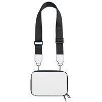 Whatna ミニショルダーバッグ メンズ PUレザー 斜め掛け ボックス型 ストラップ着脱可 コンパクト 0028